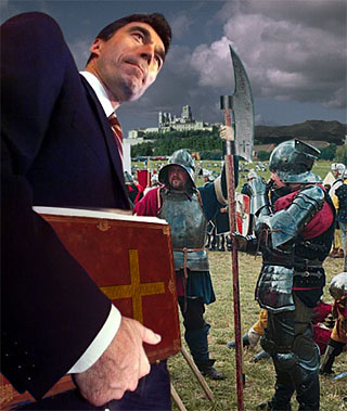 Reportagefoto fra slagmarken inden Beziers' fald