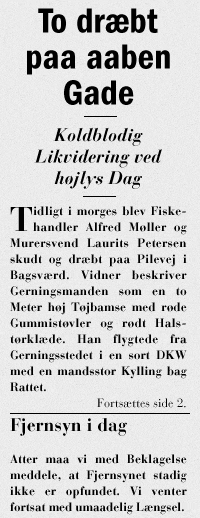 Avisudklip om stikkerlikvidering